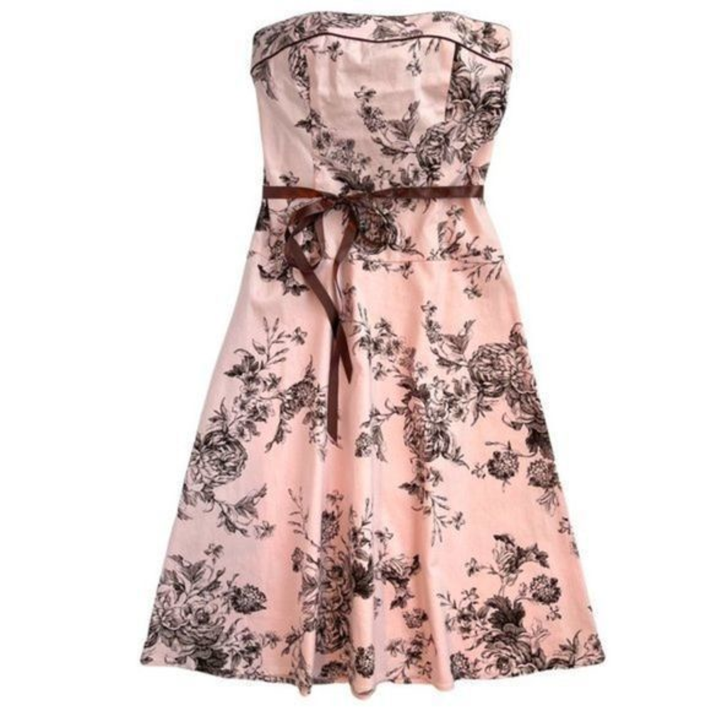 Teeze Me Strapless Dress w/Waist‎ Ribbon